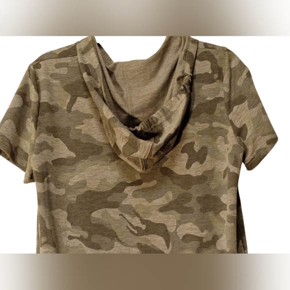 Jane & Delancey - Sweatshirt Dress Grey Camouflage Short Sleeve, Pockets, Size M - Picture 12 of 13